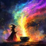 OEM Modern Printed Fashion Design Witch Halloween Diamond Painting Kits with Acrylic Round Drills for Kids and Adults - Image 6