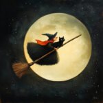 OEM Modern Printed Fashion Design Witch Halloween Diamond Painting Kits with Acrylic Round Drills for Kids and Adults - Image 3